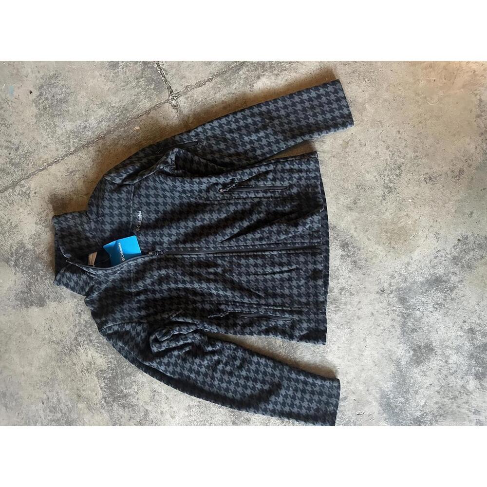 Columbia Women's Black Houndstooth Fleece Jacket XS